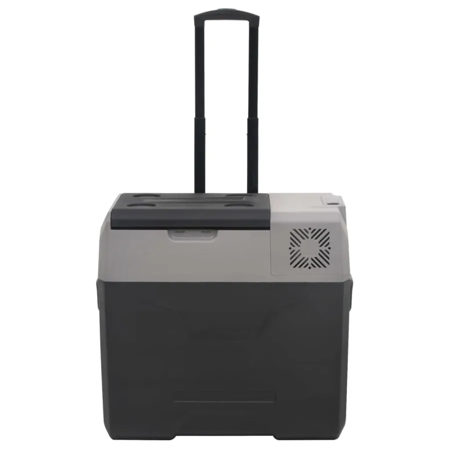 Glacière avec roue et adaptateur noir et gris 50L polypropylène - 5