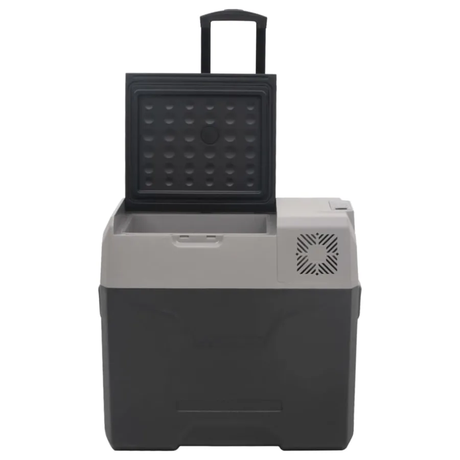Glacière avec roue et adaptateur noir et gris 50L polypropylène - 6