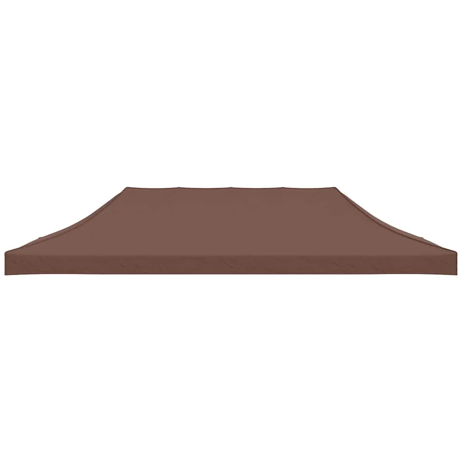 Toit de tente de réception 6x3 m Marron 270 g/m² - 3