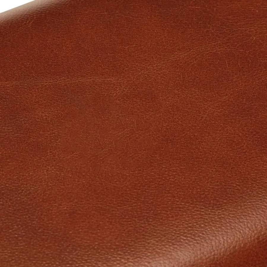 Banc saut de cheval 58 cm marron cuir véritable et manguier - 7