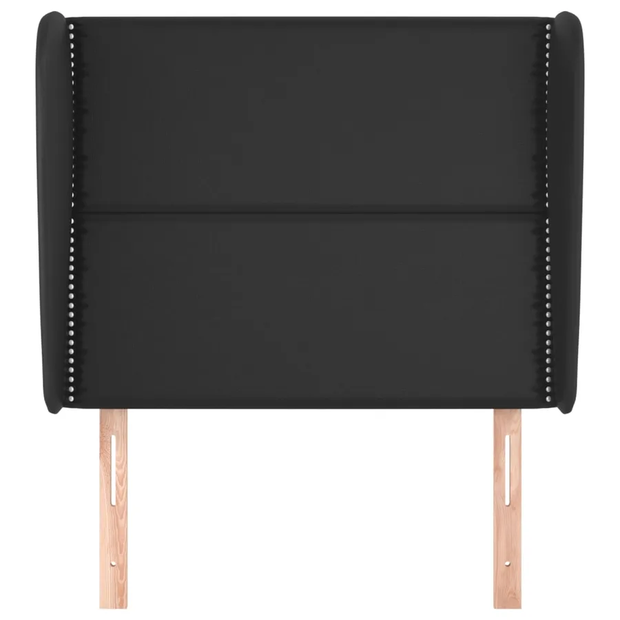 Tête de lit avec oreilles Noir 93x23x118/128 cm Similicuir - 3