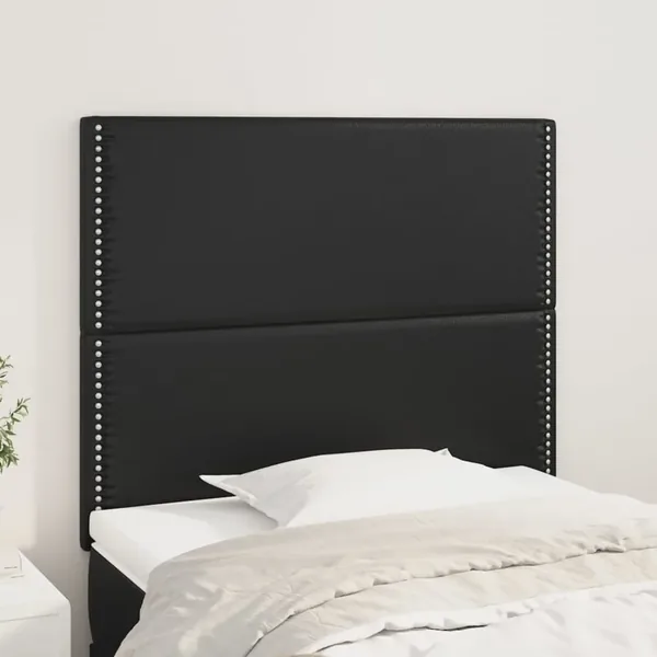 Tête de lit Noir 90x5x118/128 cm Similicuir