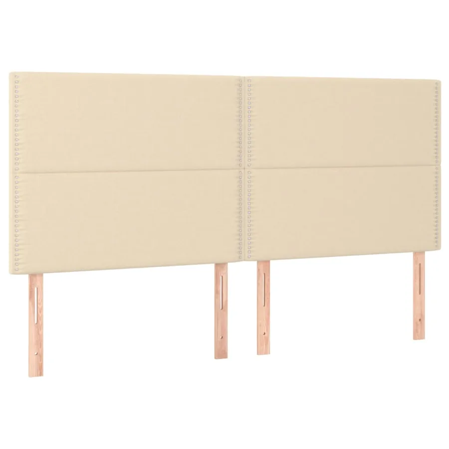 Sommier à lattes de lit avec matelas Crème 180x200 cm Tissu - 6