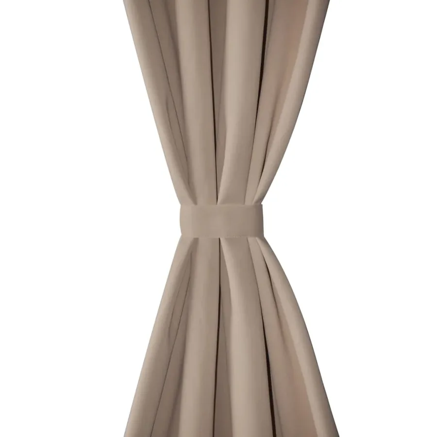 Rideau occultant 2 pcs avec œillets métalliques 135x175cm Crème - 3