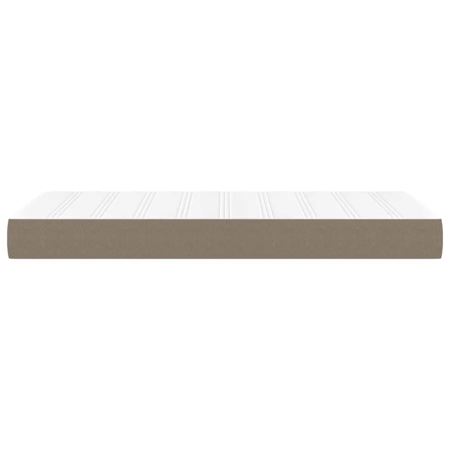 Matelas de lit à ressorts ensachés fermeté moyenne Taupe 90x190x20 cm Tissu - 4