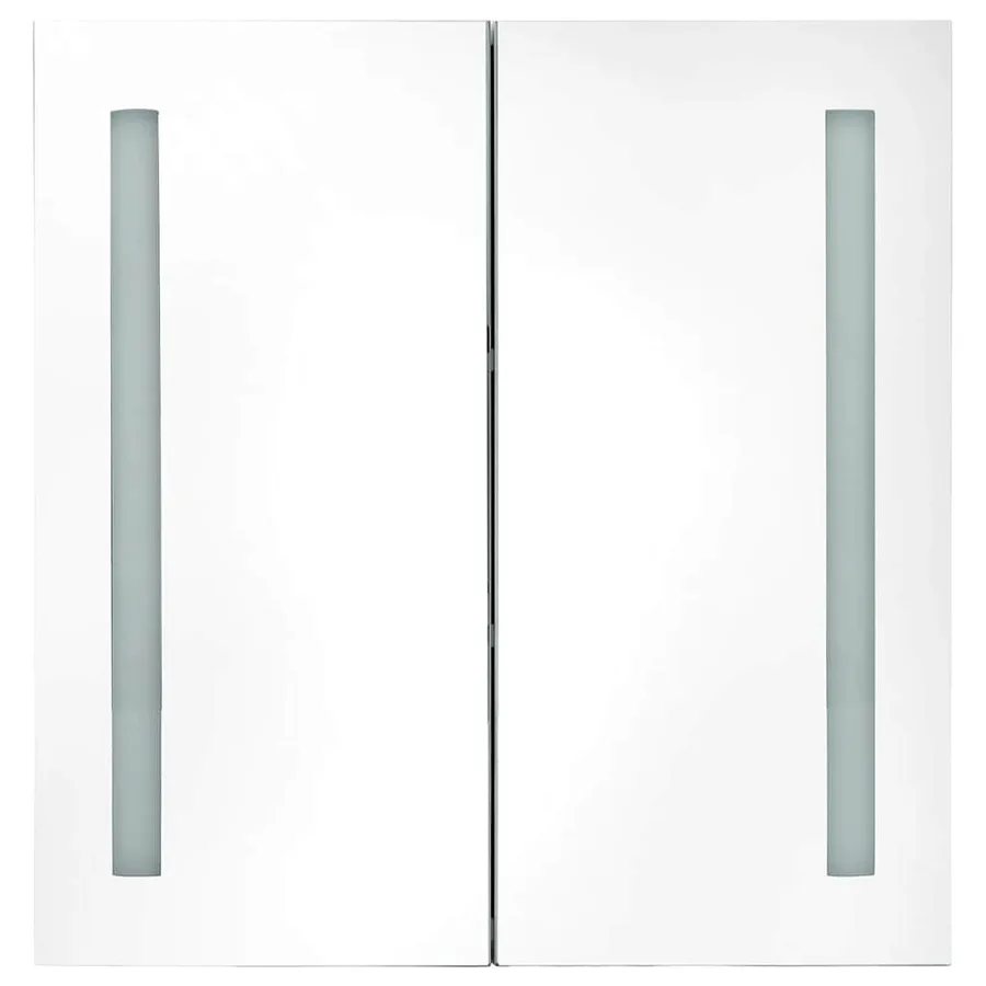 Armoire de salle de bain à miroir LED Gris béton 62x14x60 cm - 4