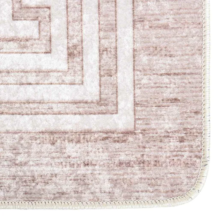 Tapis lavable antidérapant 160x230 cm beige - 6