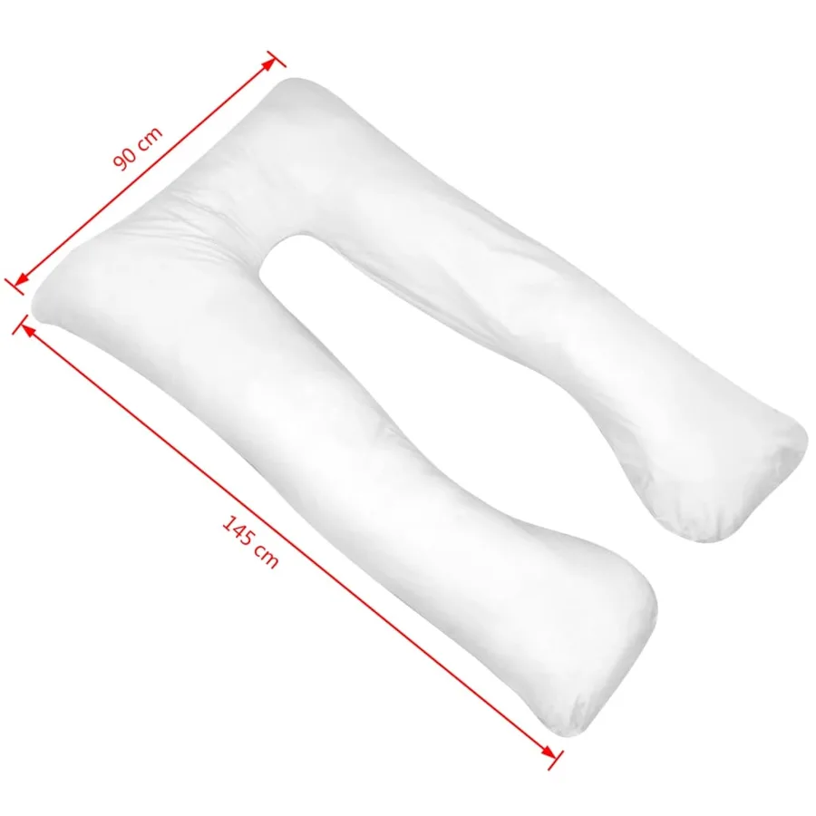 Coussin de grossesse 90 x 145 cm Blanc - 4