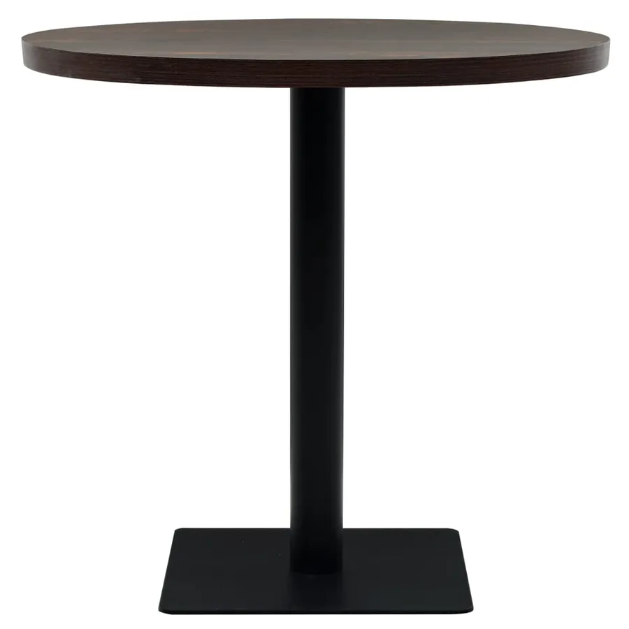 Table de bistro MDF et acier Rond 80 x 75 cm Frêne foncé - 3