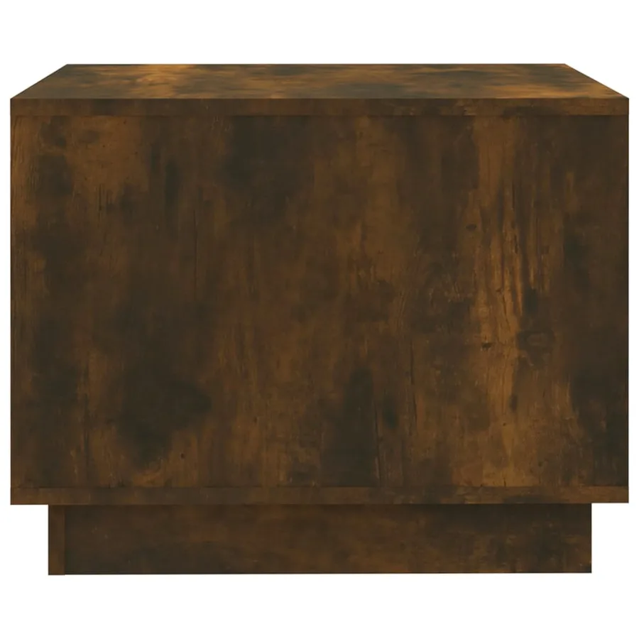Table basse chêne fumé 55x55x43 cm bois d'ingénierie - 5