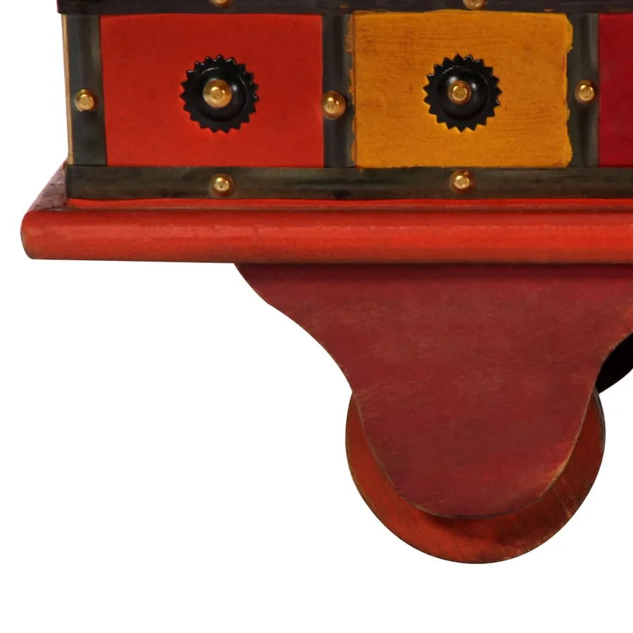 Boîte de rangement Rouge 110x40x40 cm Bois d'acacia massif - 8
