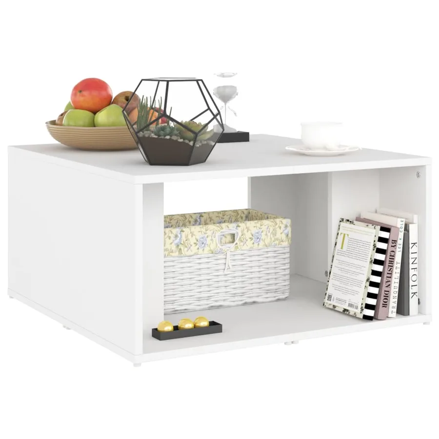 Tables basses 4 pcs blanc 33x33x33 cm bois d'ingénierie - 4