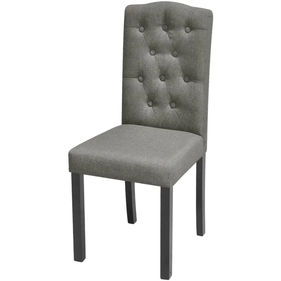 Chaises à manger lot de 2 gris tissu - 2