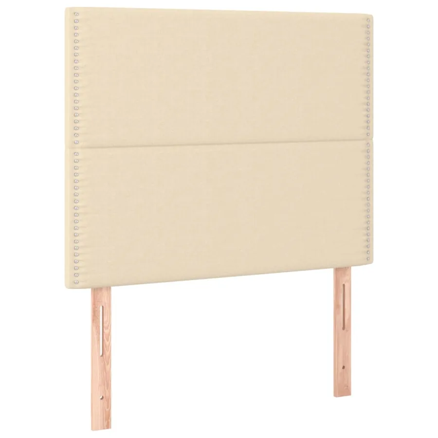 Tête de lit à LED Crème 90x5x118/128 cm Tissu - 4