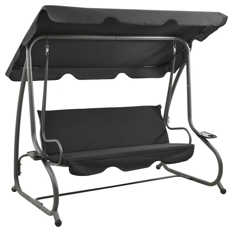 Balancelle d'extérieur avec auvent Anthracite - 3