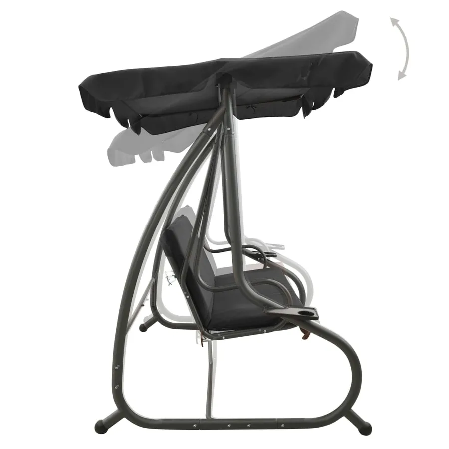 Balancelle d'extérieur avec auvent Anthracite - 5
