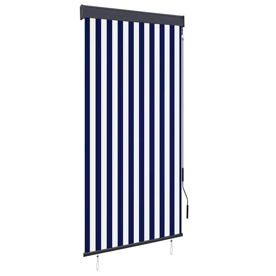 Store roulant d'extérieur 100x250 cm Bleu et blanc