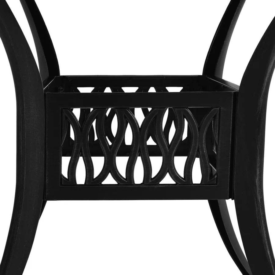 Table de jardin Noir 90x90x74 cm Aluminium coulé - 4