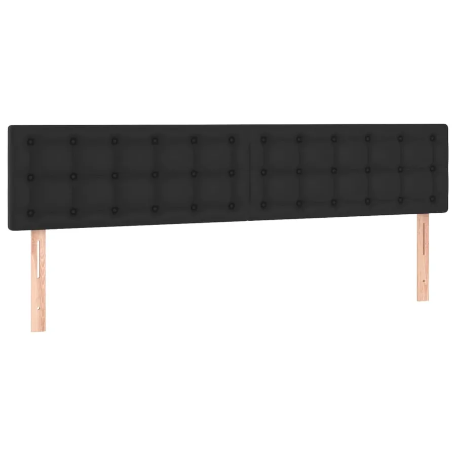 Têtes de lit Noir 200x5x78/88 cm Similicuir - 2