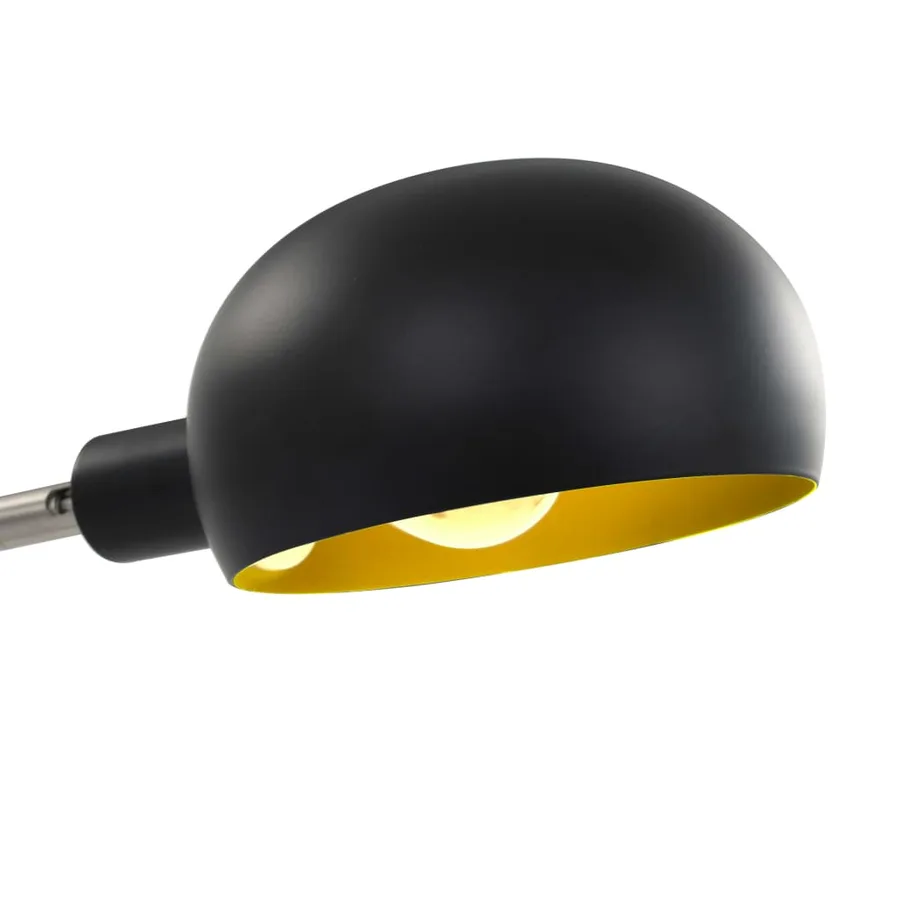 Lampadaire 200 cm 5 x E14 Noir et doré - 6