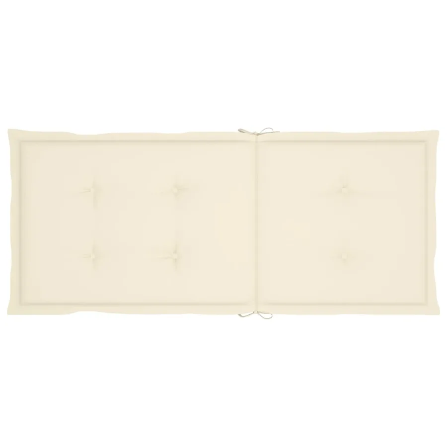 Chaises pliables de jardin lot de 3 avec coussins Bois d'acacia - 8