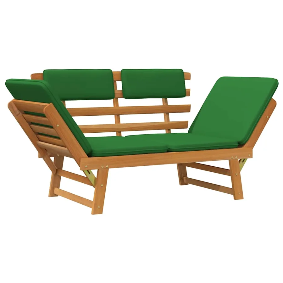 Banc de jardin avec coussins 2-en-1 190 cm Bois solide d'acacia - 5