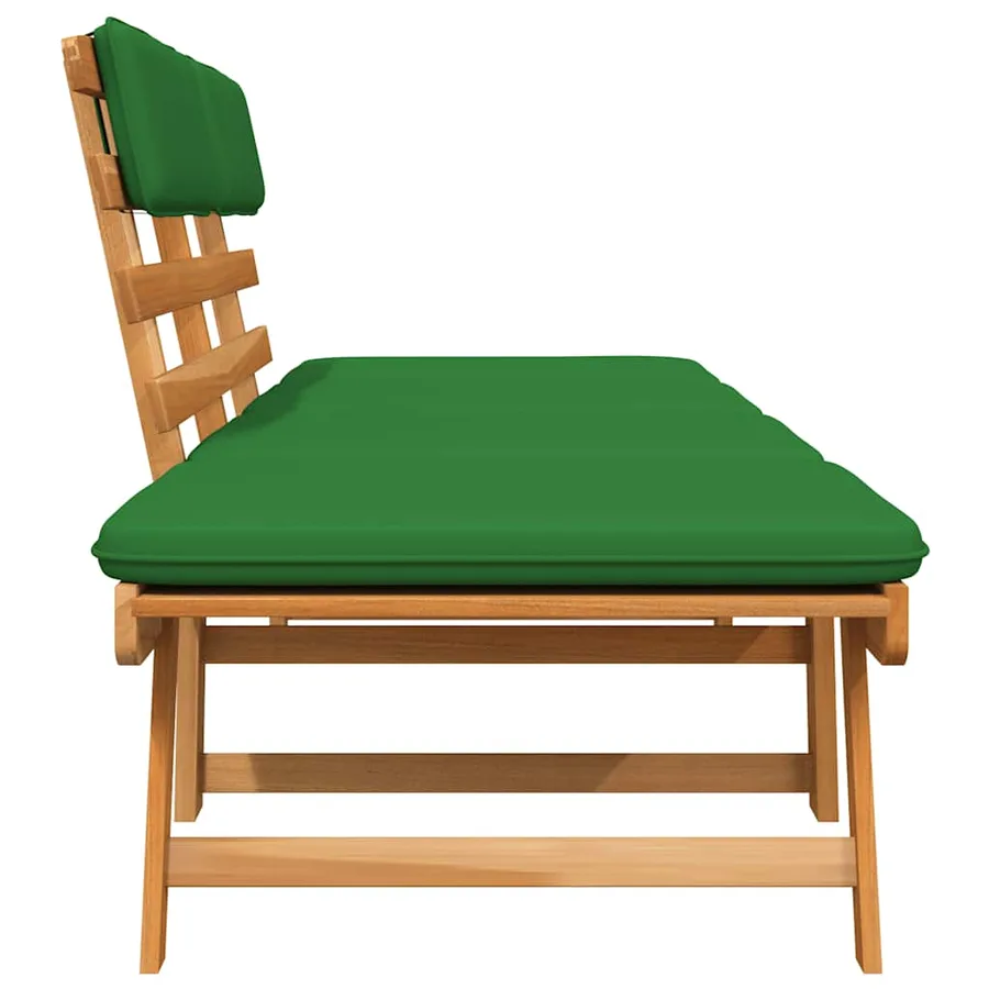 Banc de jardin avec coussins 2-en-1 190 cm Bois solide d'acacia - 8