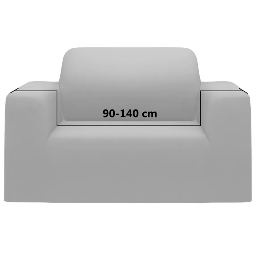 Housse extensible de canapé Gris Jersey de polyester - 6