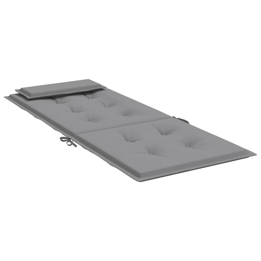 Coussins de chaise à dossier haut lot de 2 gris tissu oxford - 6