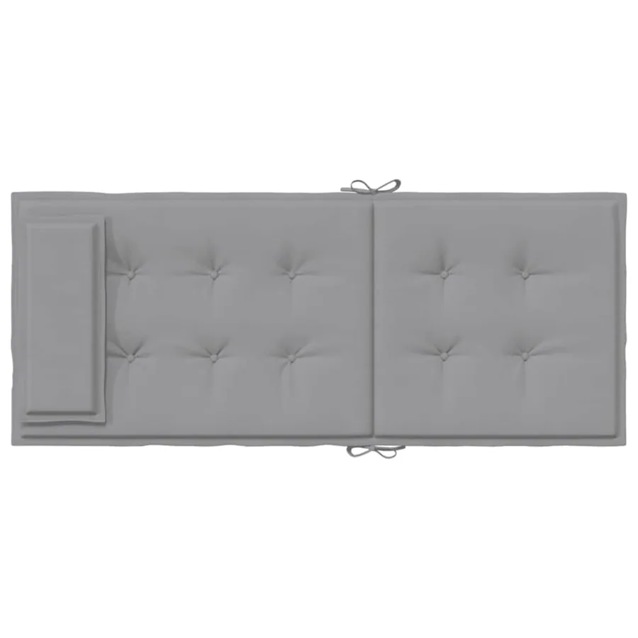 Coussins de chaise à dossier haut lot de 2 gris tissu oxford - 7