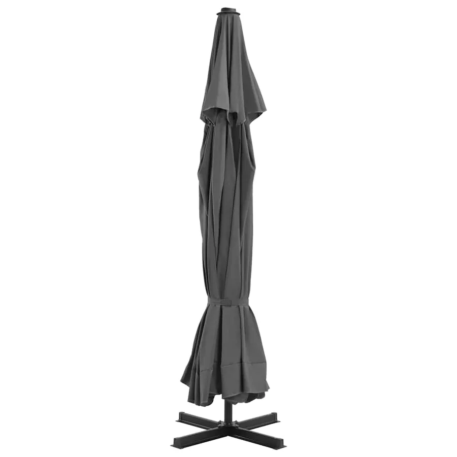 Parasol de jardin avec base portable anthracite - 3