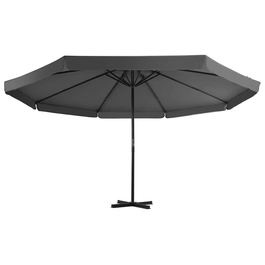 Parasol d'extérieur avec mât en aluminium 500 cm anthracite - 2