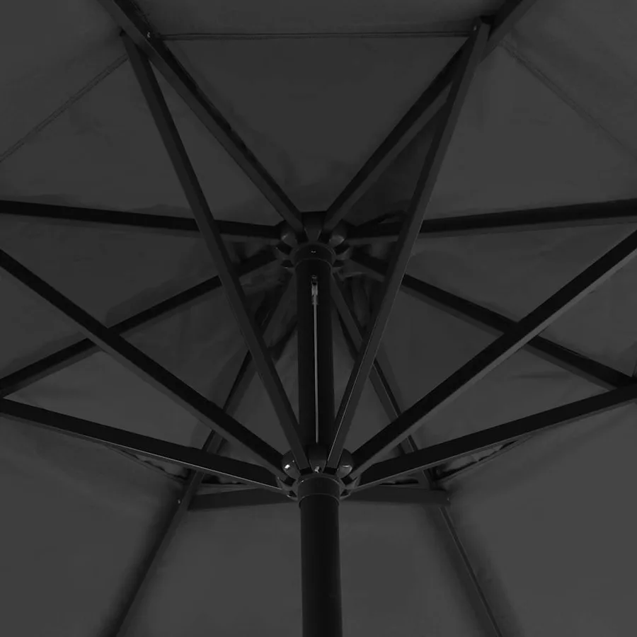 Parasol d'extérieur avec mât en aluminium 500 cm anthracite - 4