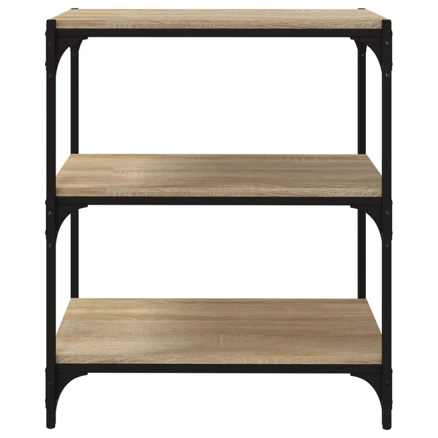 Bibliothèque Chêne Sonoma 60x33x70,5 cm Bois d'ingénierie acier - 5
