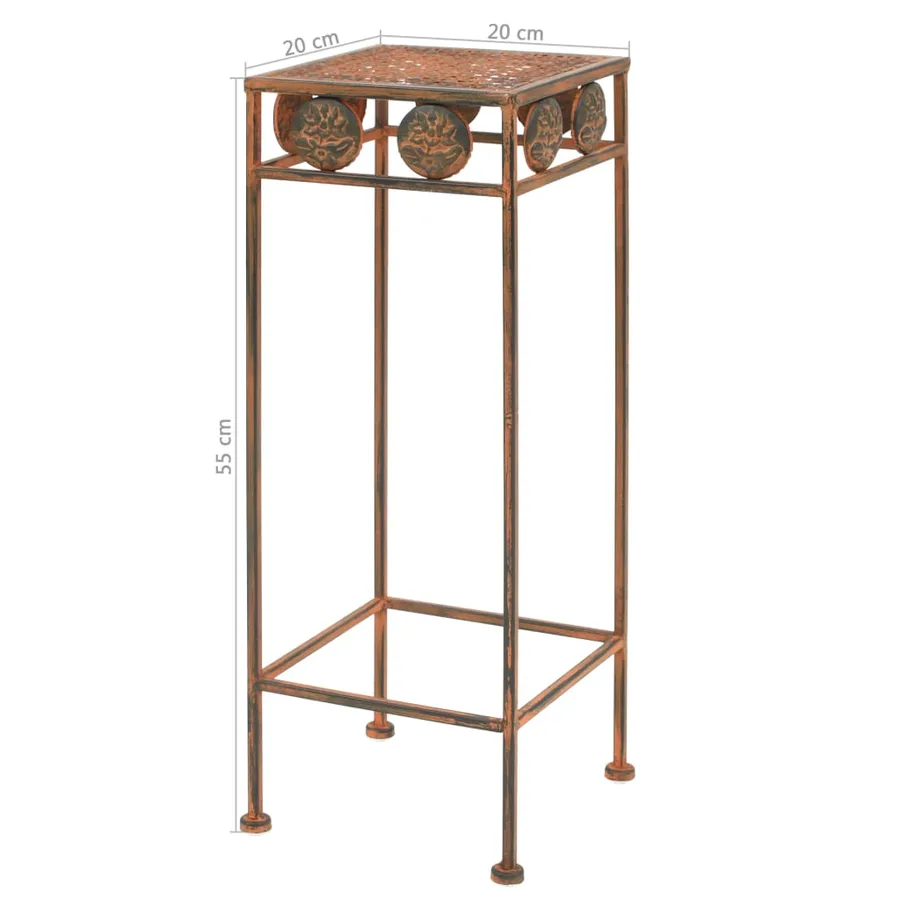 Set de supports de plantes 3 pcs Style vintage Métal rouillé - 8