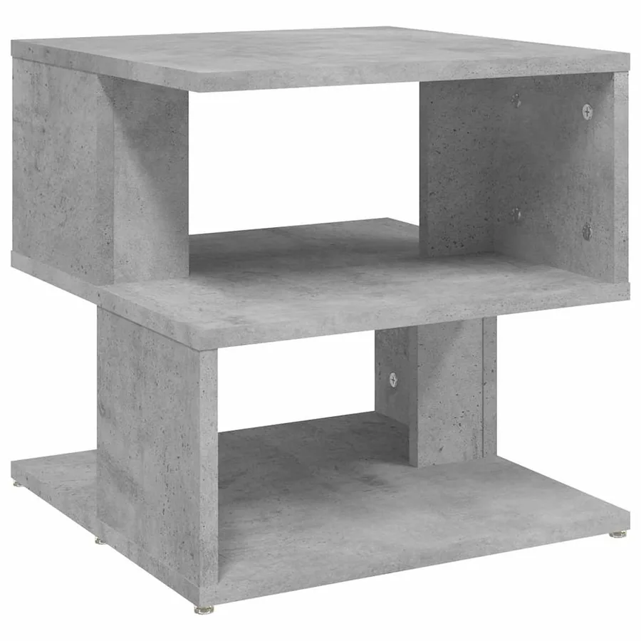 Table d'appoint Gris béton 40x40x40 cm Aggloméré - 2