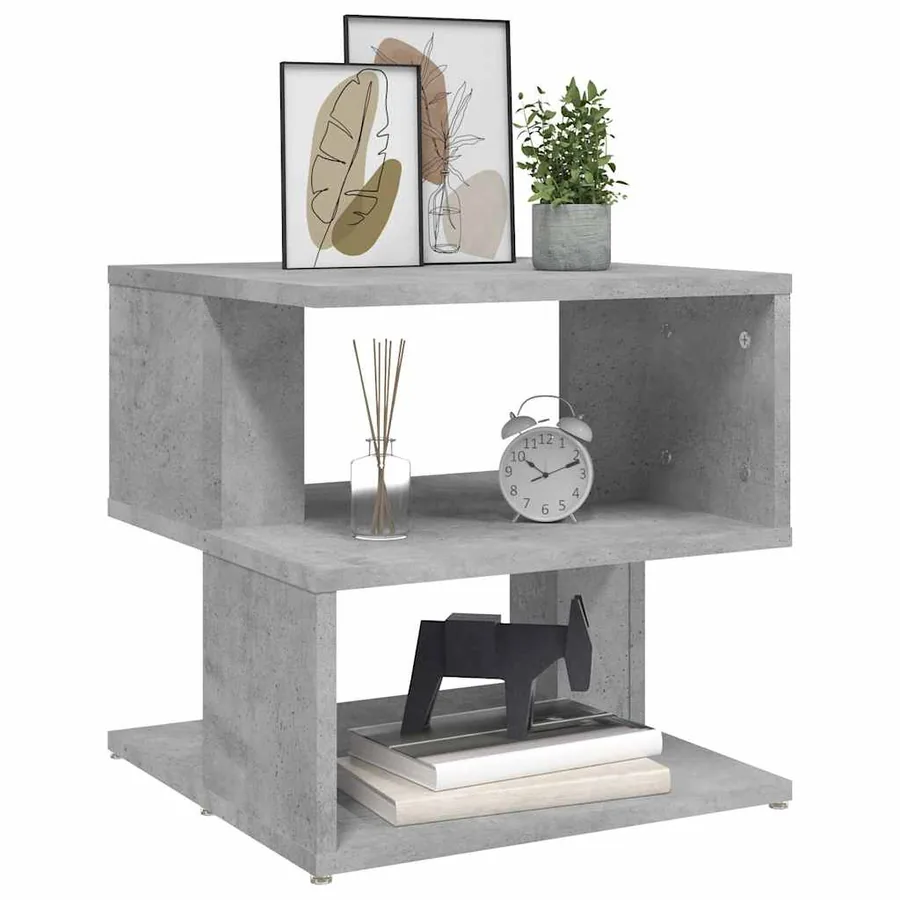 Table d'appoint Gris béton 40x40x40 cm Aggloméré - 3