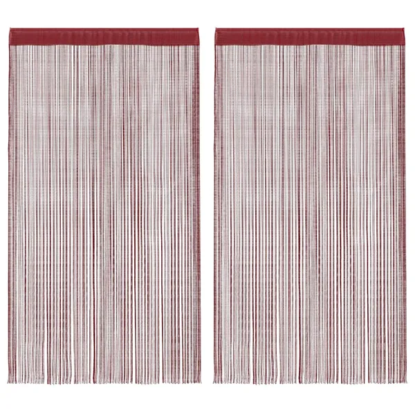 Rideau en fils 2 pcs 140 x 250 cm Bordeaux