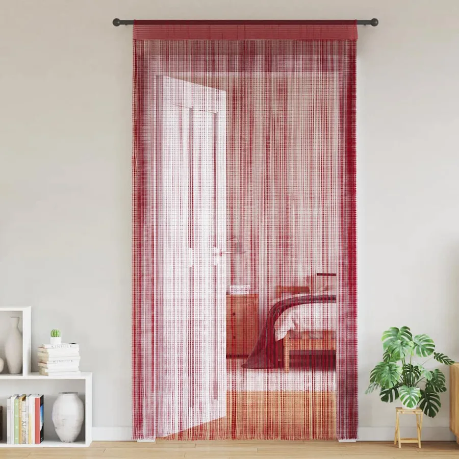 Rideau en fils 2 pcs 140 x 250 cm Bordeaux - 2