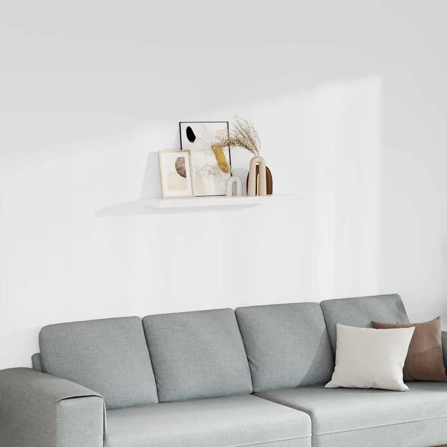Étagère murale flottante blanc 90x23,5x3,8 cm MDF