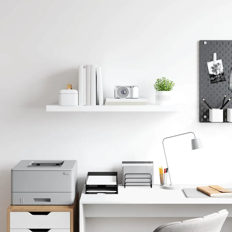 Étagère murale flottante blanc 90x23,5x3,8 cm MDF - 3
