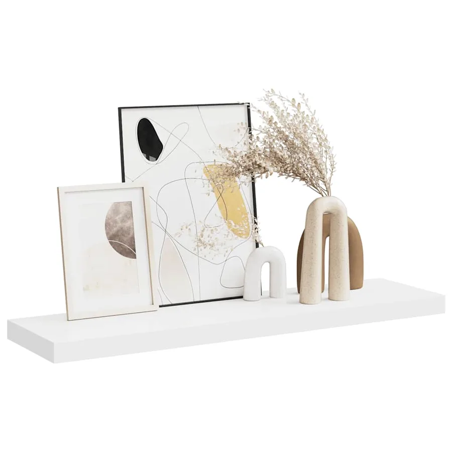 Étagère murale flottante blanc 90x23,5x3,8 cm MDF - 5
