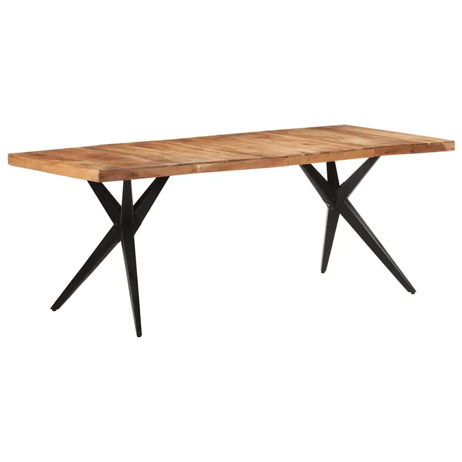Table de salle à manger 200x90x76 cm Bois d'acacia massif - 10