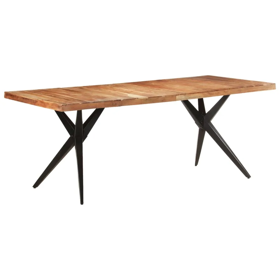 Table de salle à manger 200x90x76 cm Bois d'acacia massif - 7