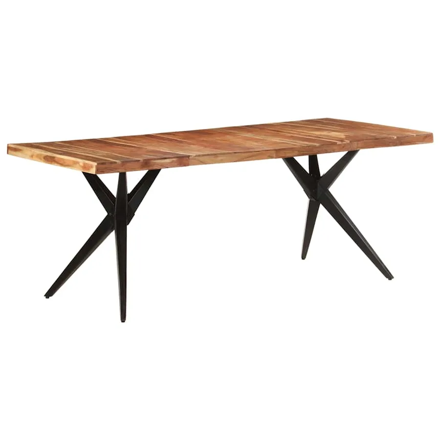 Table de salle à manger 200x90x76 cm Bois d'acacia massif - 8