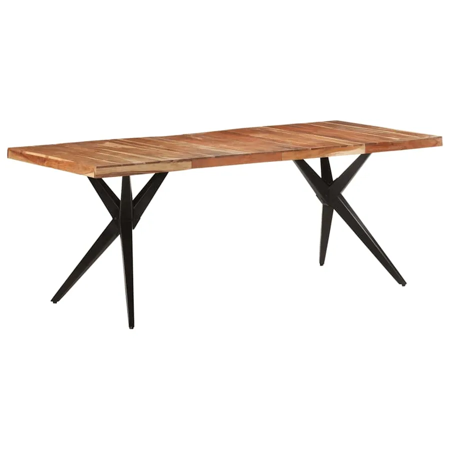 Table de salle à manger 200x90x76 cm Bois d'acacia massif - 9