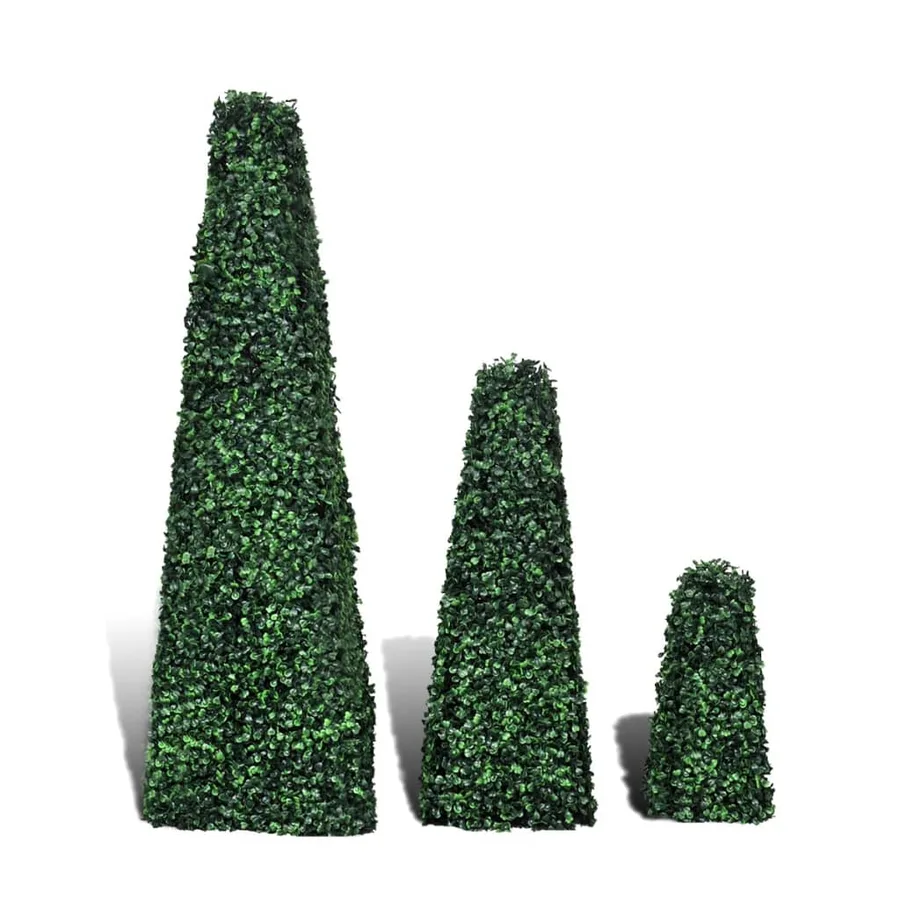 Ensemble de 3 buis formés artificiels pyramidaux - 2