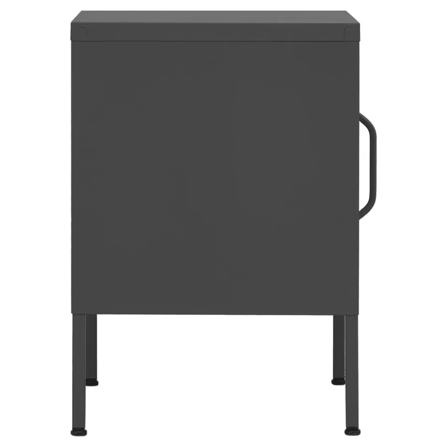 Table de chevet Anthracite 35x35x51 cm Acier - 6