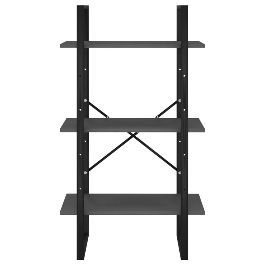 Étagère de rangement gris 60x30x105 cm bois d'ingénierie - 5
