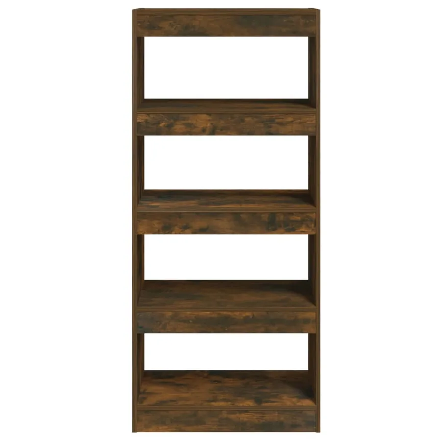 Bibliothèque/Cloison Chêne fumé 60x30x135 cm Bois d'ingénierie - 6